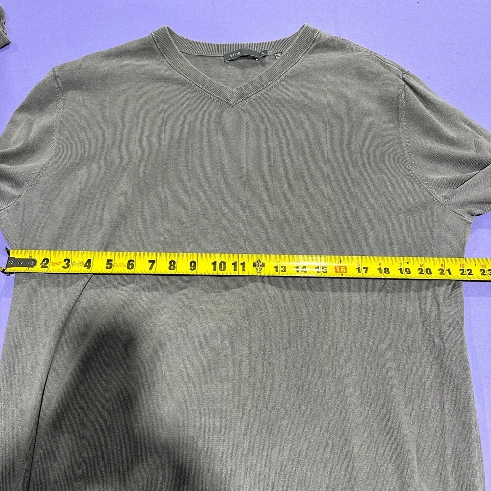 Vince Men's Charcoal V-Neck Sweater
